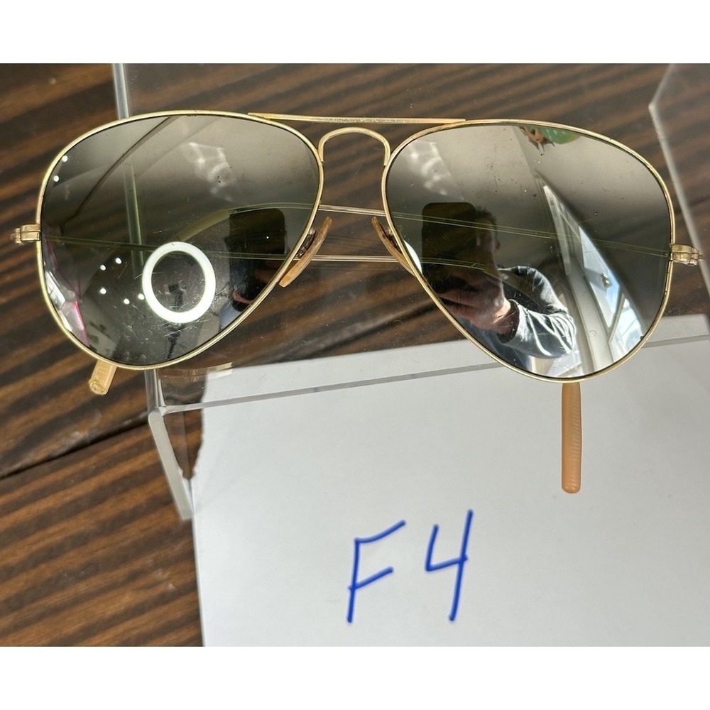 Vintage Bausch & Lomb Ray-Ban Original Aviator Sunglasses B&L 1/10 12K GF 58 mm